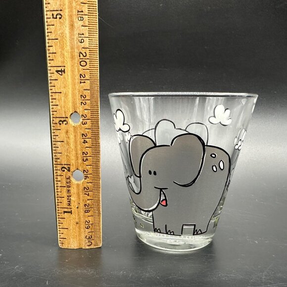 Childrens Cup Leonardo Bambini Elephant Glass 7 Oz Gray Kitschy Drinkware - Picture 9 of 9